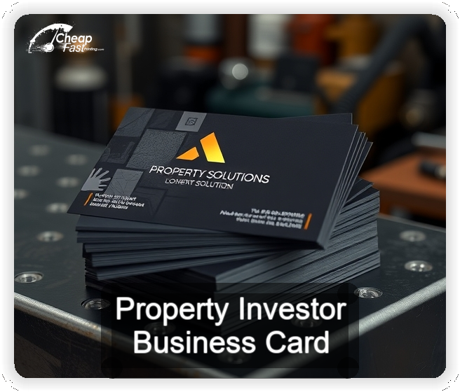 Property Investor business card design sample