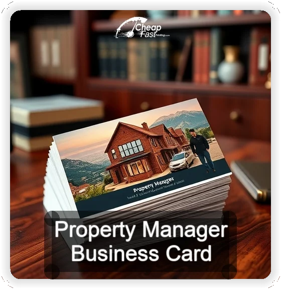 Property Manager business card design sample