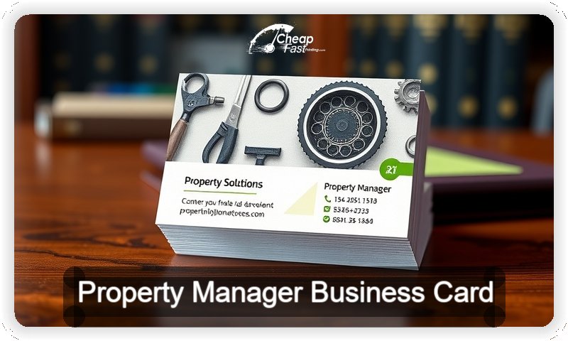 Property Manager business card design sample