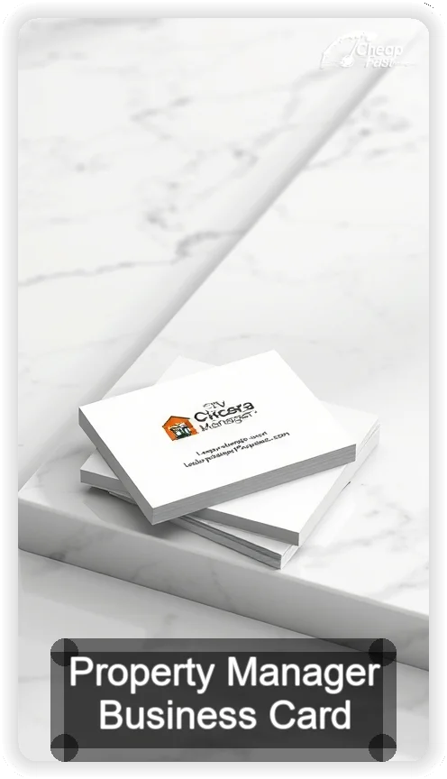 Property Manager business card design sample