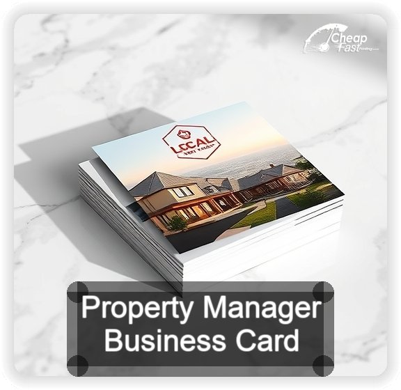 Property Manager business card design sample