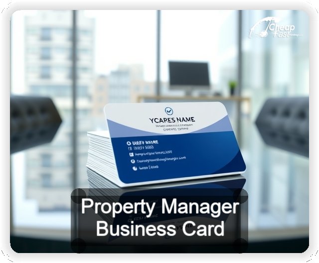 Property Manager business card design sample