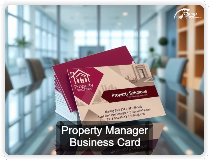 Property Manager business card design sample