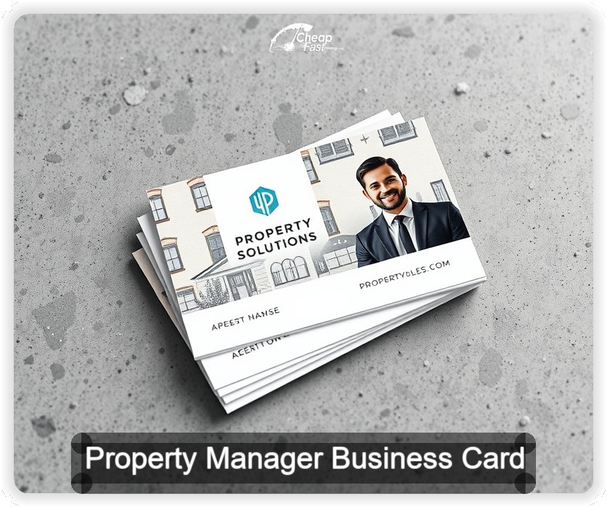 Property Manager business card design sample