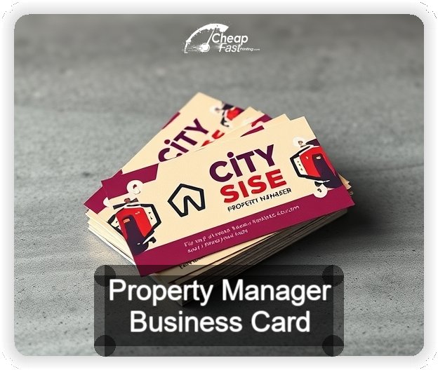 Property Manager business card design sample