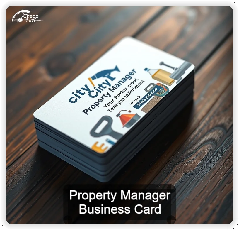 Property Manager business card design sample