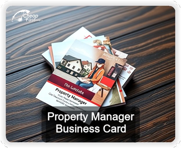 Property Manager business card design sample