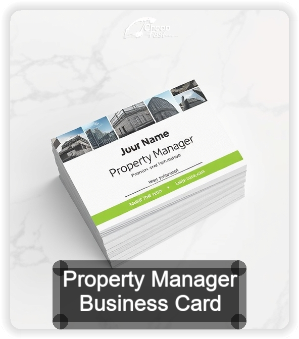Property Manager business card design sample