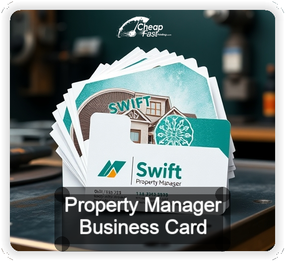 Property Manager business card design sample