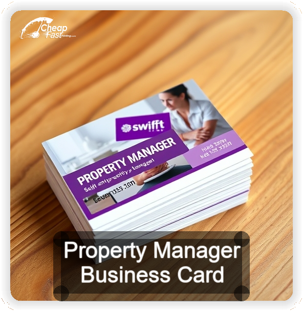 Property Manager business card design sample
