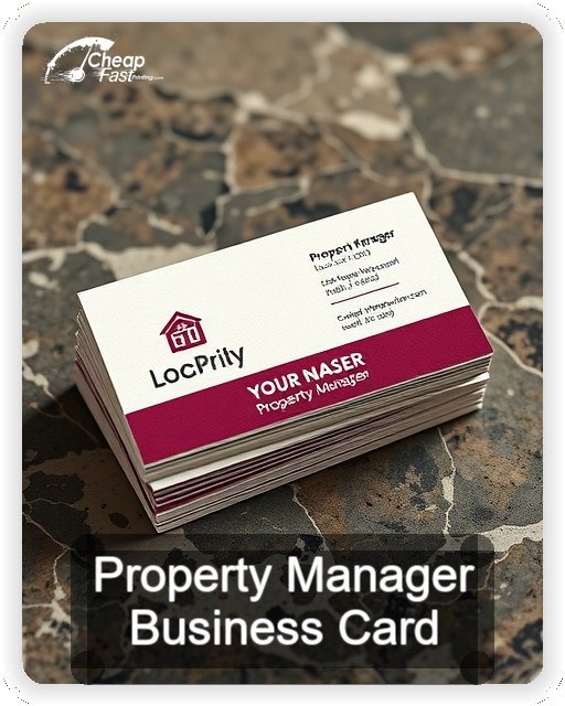 Property Manager business card design sample