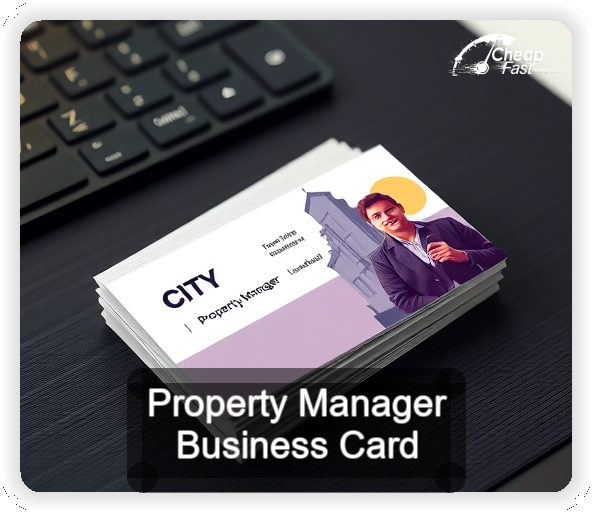 Property Manager business card design sample