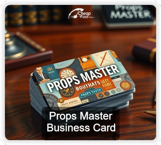Props Master business card design sample