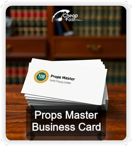 Props Master business card design sample