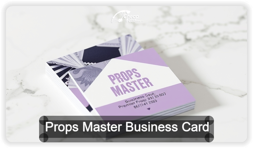 Props Master business card design sample