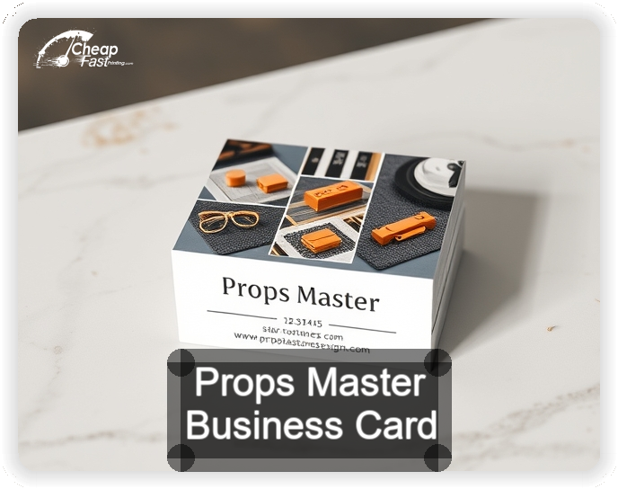 Props Master business card design sample