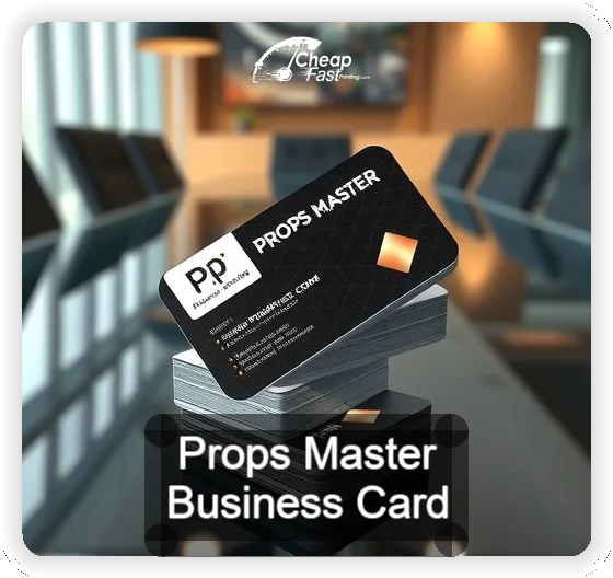 Props Master business card design sample