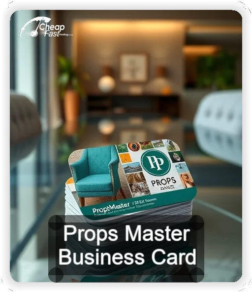 Props Master business card design sample