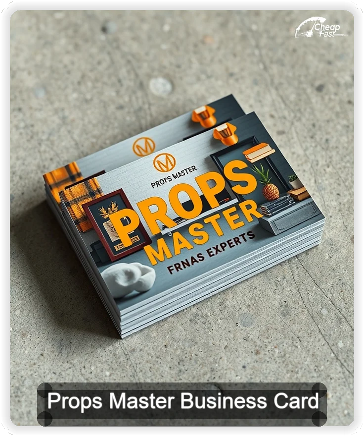 Props Master business card design sample