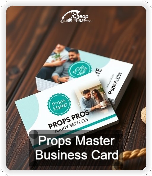 Props Master business card design sample