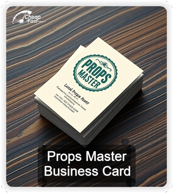 Props Master business card design sample