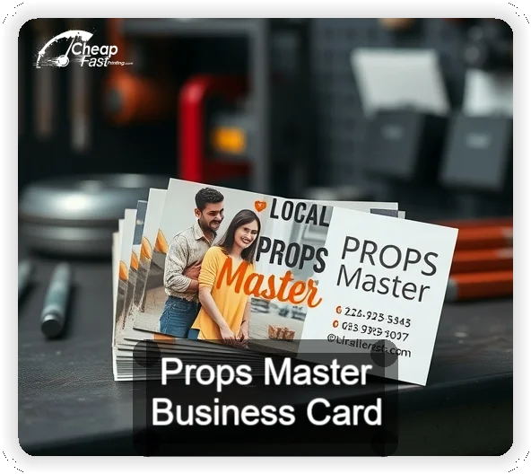 Props Master business card design sample