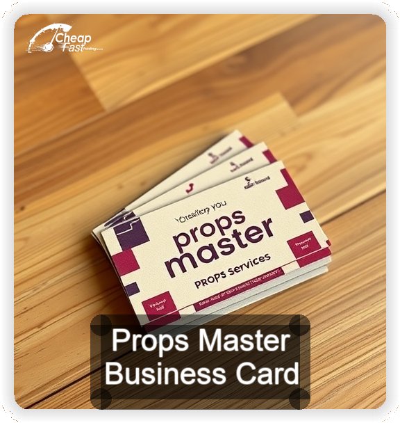 Props Master business card design sample