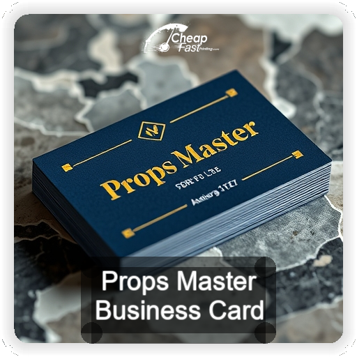 Props Master business card design sample