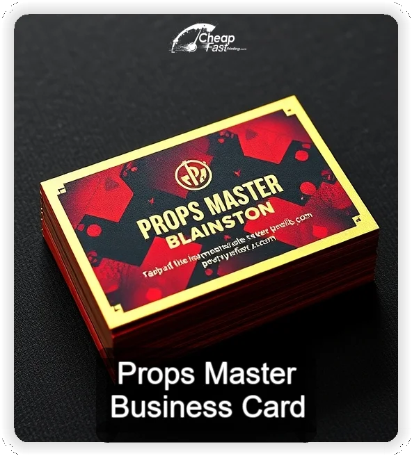 Props Master business card design sample