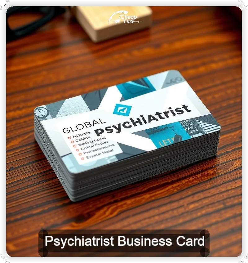 Psychiatrist business card design sample