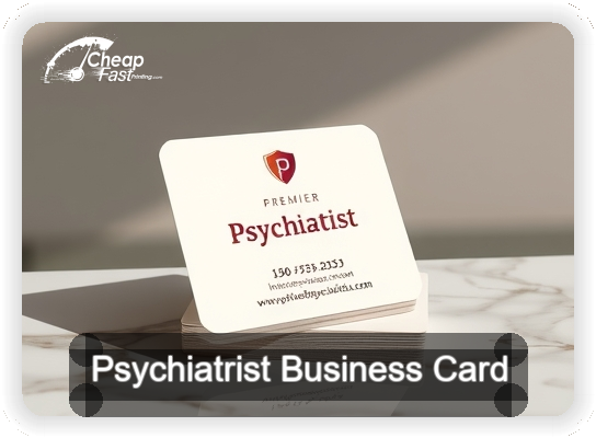 Psychiatrist business card design sample