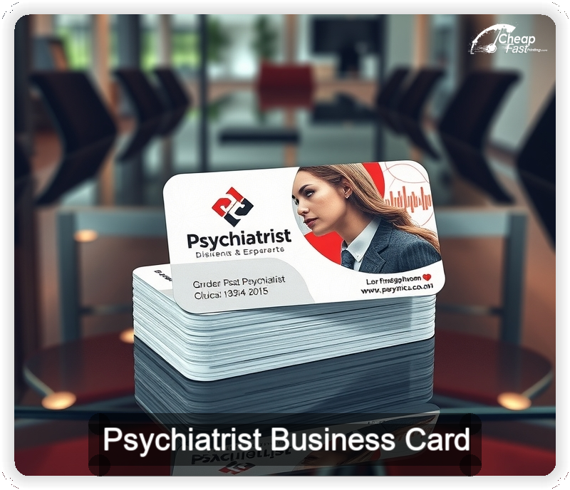 Psychiatrist business card design sample