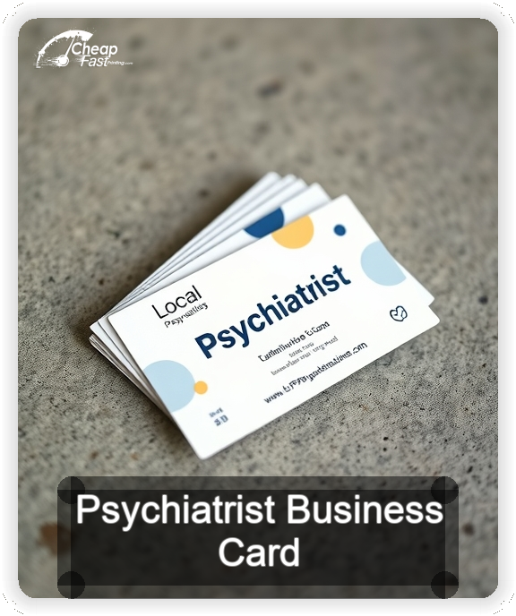 Psychiatrist business card design sample