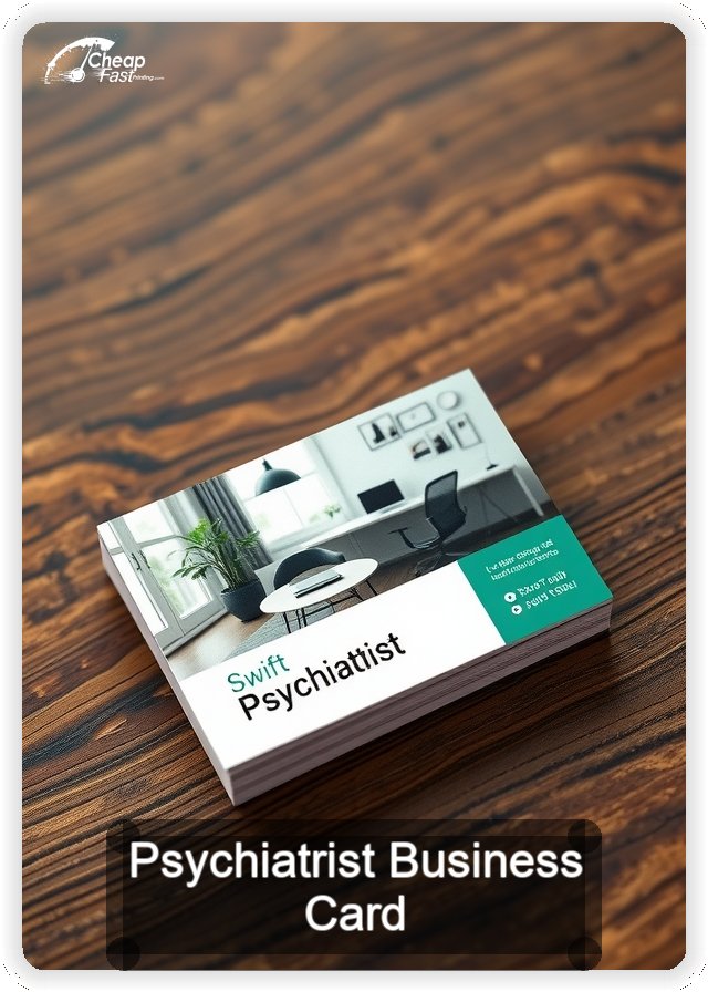 Psychiatrist business card design sample