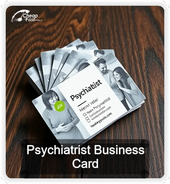 Psychiatrist business card design sample