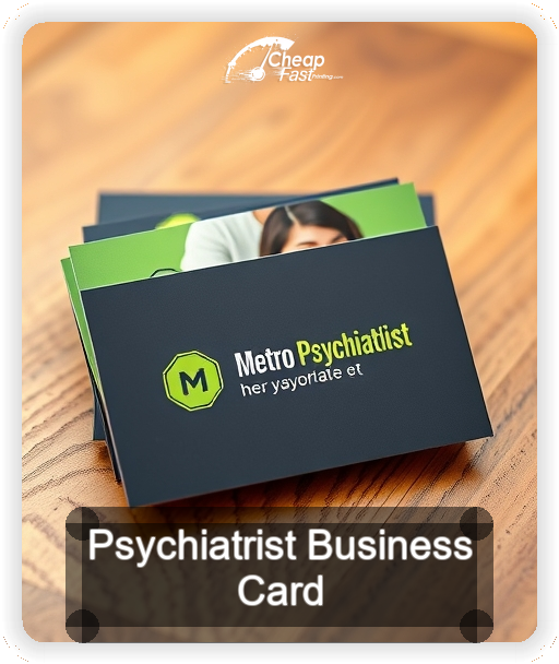 Psychiatrist business card design sample