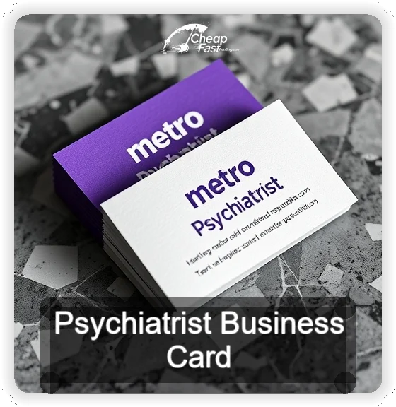 Psychiatrist business card design sample