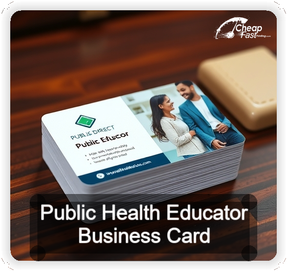 Public Health Educator business card design sample