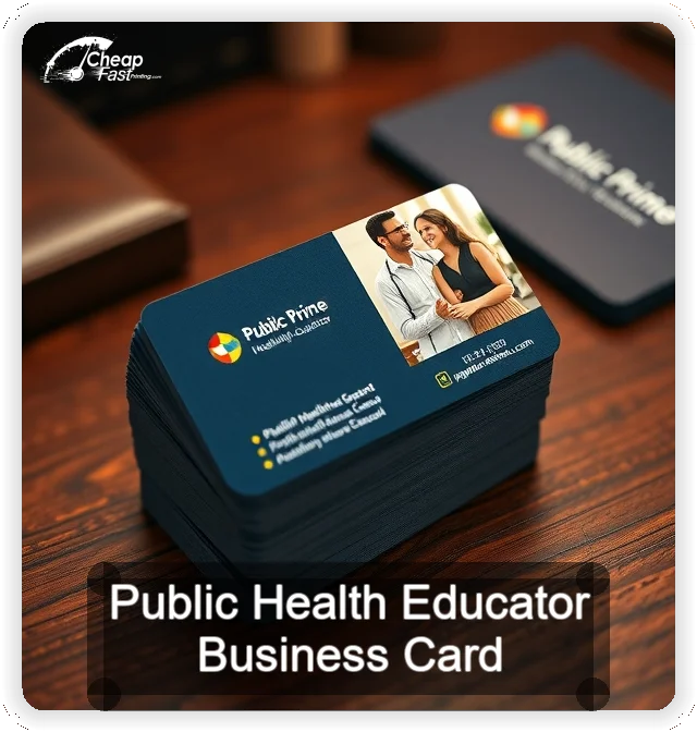 Public Health Educator business card design sample