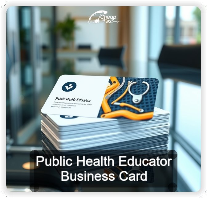 Public Health Educator business card design sample