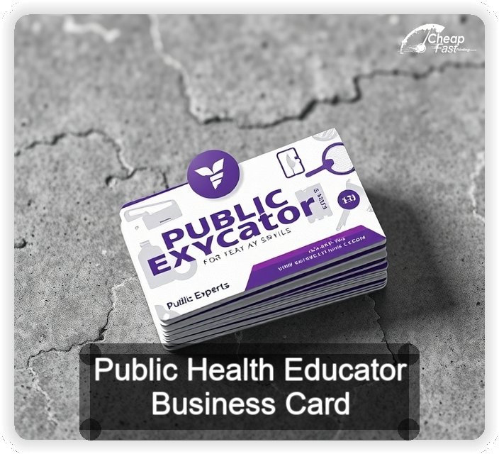 Public Health Educator business card design sample