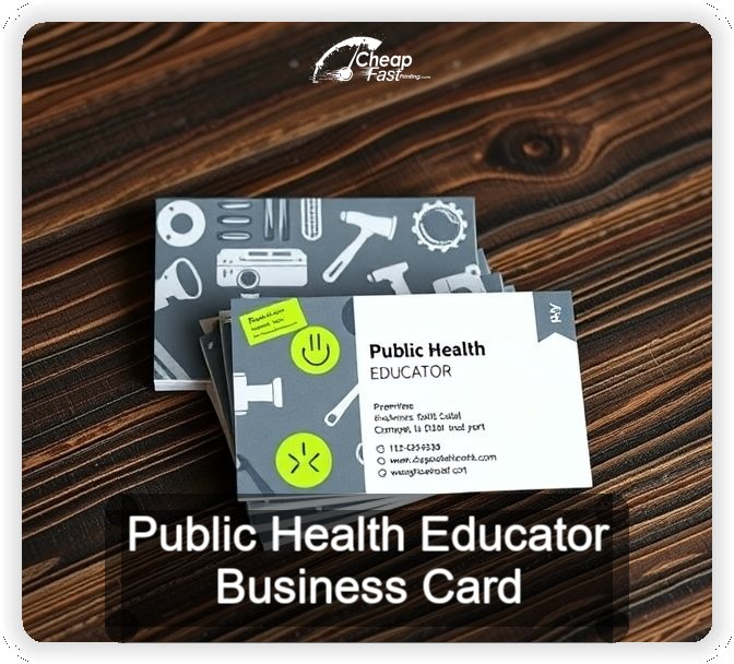Public Health Educator business card design sample