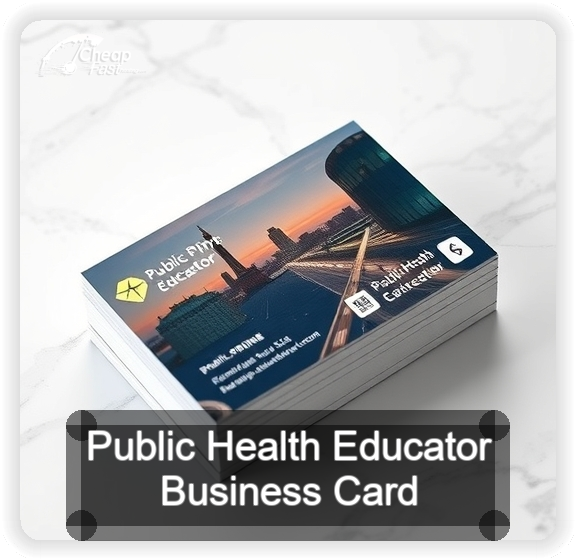 Public Health Educator business card design sample
