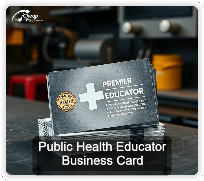 Public Health Educator business card design sample