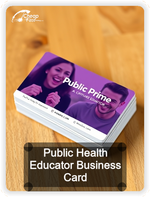 Public Health Educator business card design sample