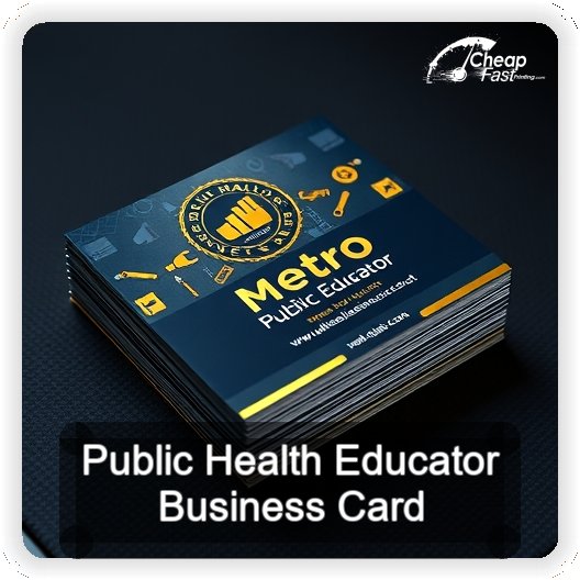 Public Health Educator business card design sample