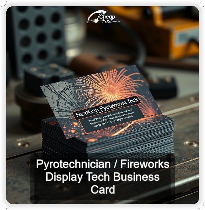 Pyrotechnician Fireworks Display Tech business card design sample
