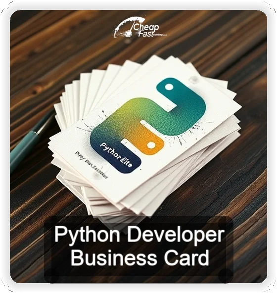 Python Developer business card design sample