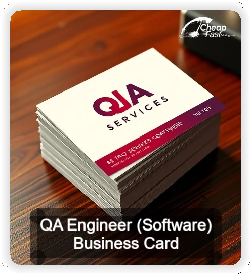 Qa Engineer Software business card design sample