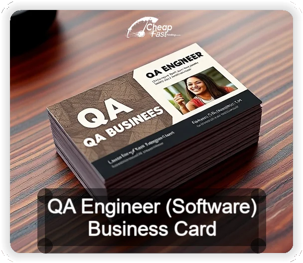 Qa Engineer Software business card design sample